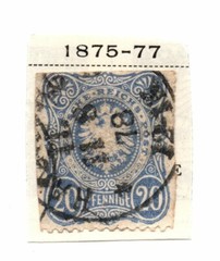 Germany 1875 Definitives – Value in „PFENNIGE“ 20pfge SC: 32 Lightly Hinged