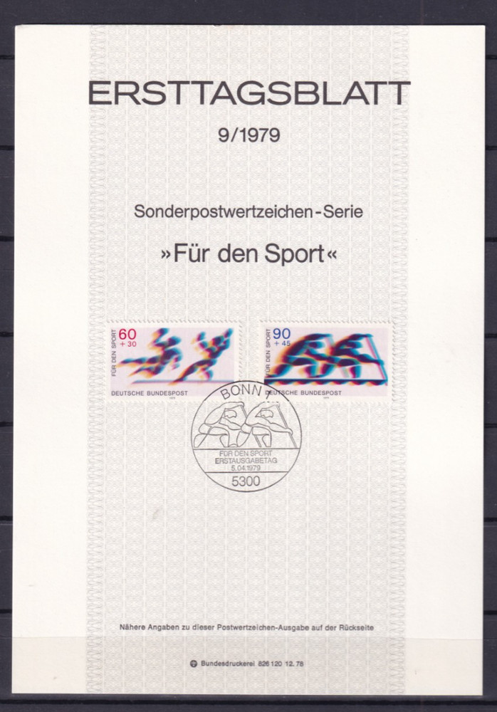 Bundesrepublik ETB 1009-10 Scott B562-3 Sports
