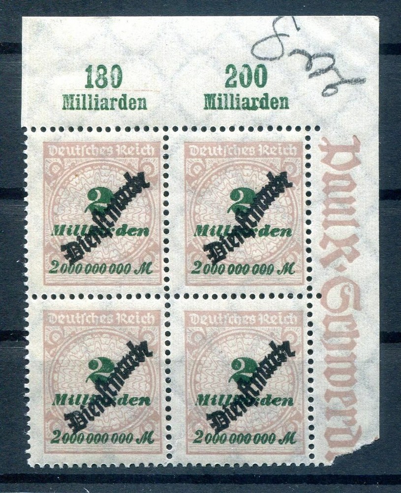 Dr. Service 84 PORA Corner Four-Block ** MNH Mint Never Hinged 100++EUR (H6449