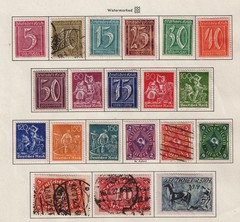 Germany Weimar Republic Workers Hyperinflation stamps 1921 MH/U GR