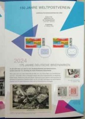 Germany 150 Years Of UPU Presentation Folder Souvenir Sheet & Stamps 2024-ZZIAA