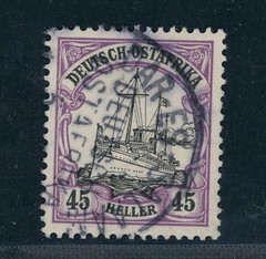 German East Africa Michel number 28b stamped and inspected