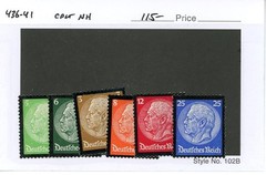 GERMANY SCOTT 436-41 MNH HINDENBERG MEMORIAL STAMPS CAT $115.00 (LOT 3266)