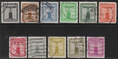 Stamp Germany Official Mi 144-54 Sc S1-11 1938 WWII War Era Franchise Used