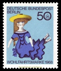EBS Berlin 1968 – Beautiful Vintage Dolls – Puppen – Michel 322-325 – MNH**
