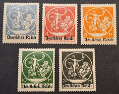 1920 Bayern Bavaria Sc#271-275 MH Complete Set Deutsches Reich Overprints German
