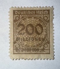 Stamp Germany Deutsches Reich 200 Millionen Mark 1923 Mi. #323 Scott #291