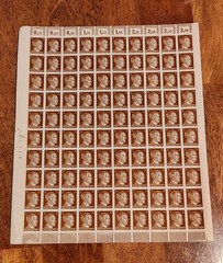 Lot of 1000 WWII Germany Hitler Stamps MNH – 10 Total Sheets 3 Pfennig