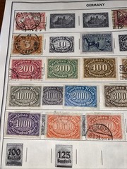 GERMANY ~several (100) German Stamps ~ c.1920’s Full Page 2 Side