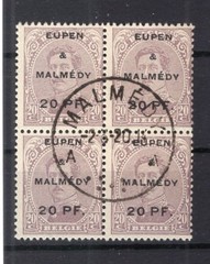 Eupen &malmedy 4 Block of Four Postmarked (y75670