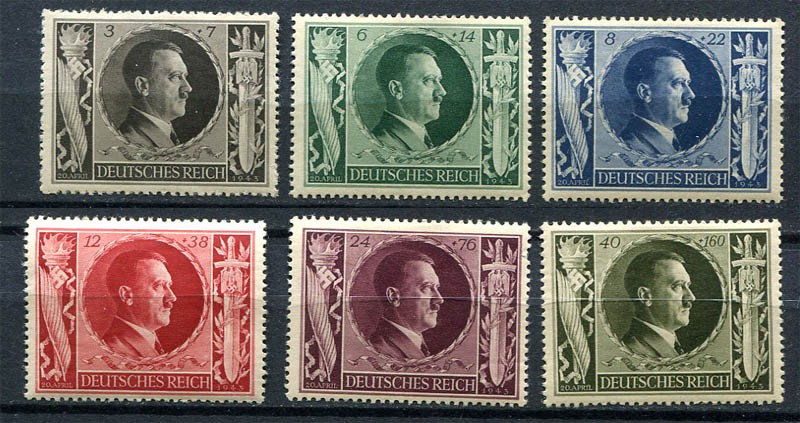 German Reich WW II : Hitler Birthday set from 1943 – mint