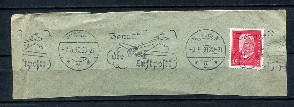 German Reich : Nice slogan cancel from 1930 – Munich