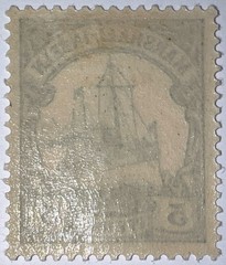 Travelstamps: 1901 GERMANY MARSHALL ISLANDS SC#14 Kaiser’s Yacht Mint UnWmk