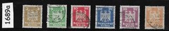 Stamp set Sc 330-335 Imperial German eagle 1924 Weimar Republic #1689a