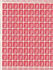 Stamp Germany 12 PF Adolf Hitler Sheet 1941 WWII 3rd Reich German MNH Faults