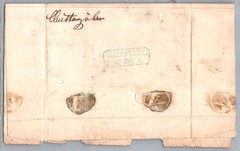 GERMANY 1852 BADEN POSTAL HISTORY LETTER ADDR WAIBSTADT & POSTMARK