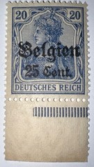 Travelstamps: Germany Offices in Belgium Stamps 25c on 20pf Mint MOGNH Wmk
