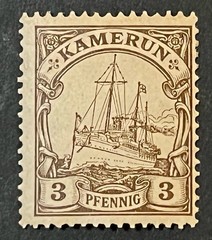 Travelstamps: Germany German Kamerun Stamps 3pf Kaiser’s Yacht mint OG H UnWMK