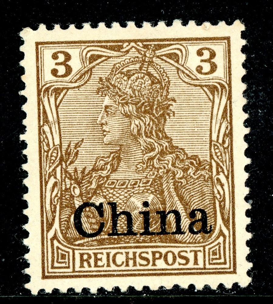 GANDALF – China 1901 Germany 3pf Reichspost Scott #24 MNH Y28