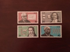 GERMANY EAST DDR GDR 1977 MNH ZWEIG HERETZ THAER VON GUERICKE PHYSICIST AUTHOR