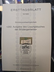 Germany 1980 complete year in ERSTTAGSBLATT (26 SETS) in perfect condition
