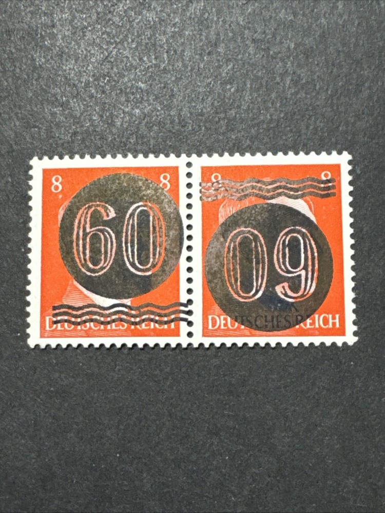 1945 German 8pf / 60 Inverted Overprinted On Hitler Holzhausen Collectible Stamp