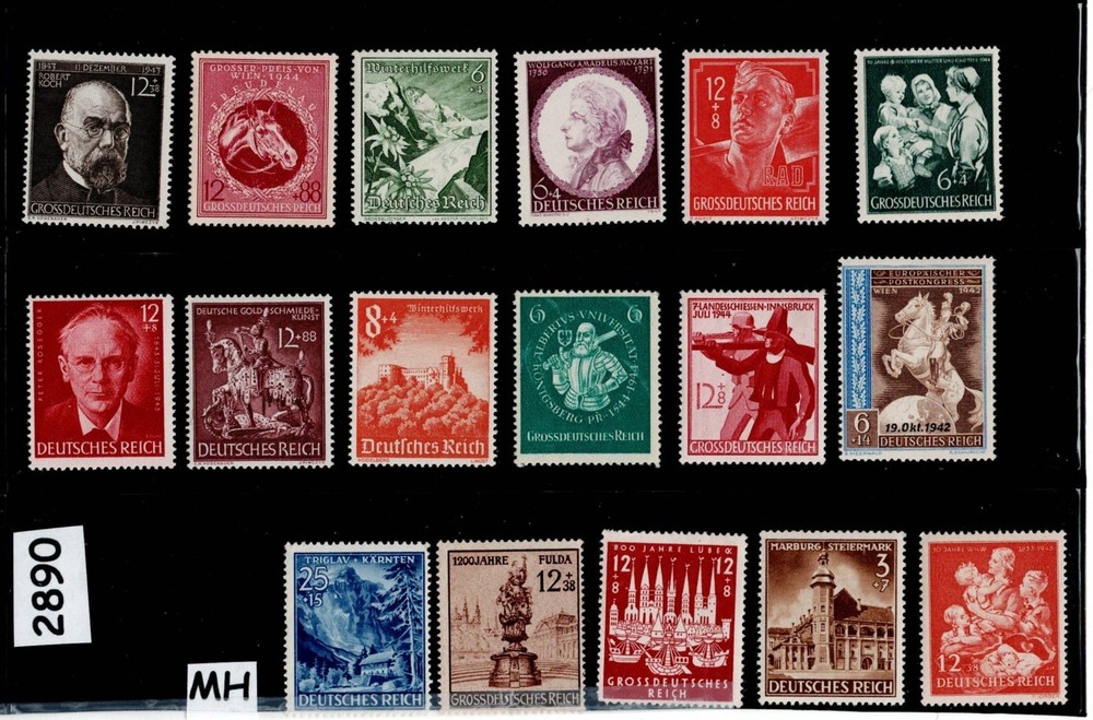MH stamps 1934 – 1945 Regular postage Third Reich era WWII Germany #2890