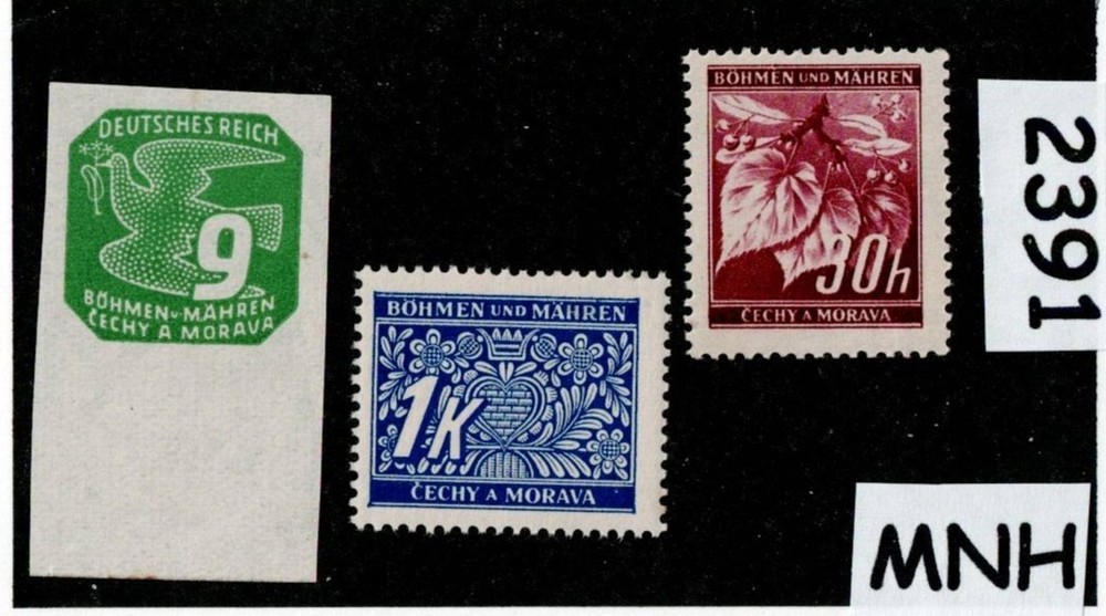 MNH stamps Mixed regular Postage WWII German Czech Occupation of BaM #2391