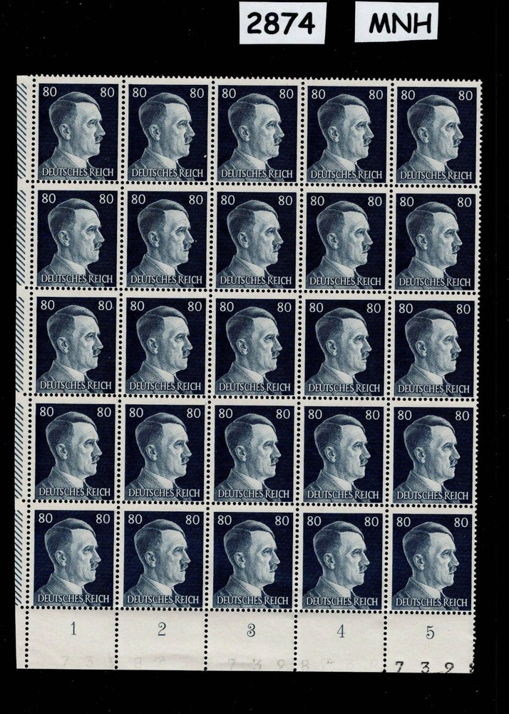 MNH stamp block Adolf Hitler Sc 523 WWII Germany 1941 Third Reich era #2874