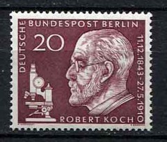 Germany – Berlin : Dr. Robert Koch stamp from 1960 – mint NH