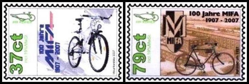 Sangerhäuser Courier: MiNr. 13 – 14, „MIFA“, Set, mint