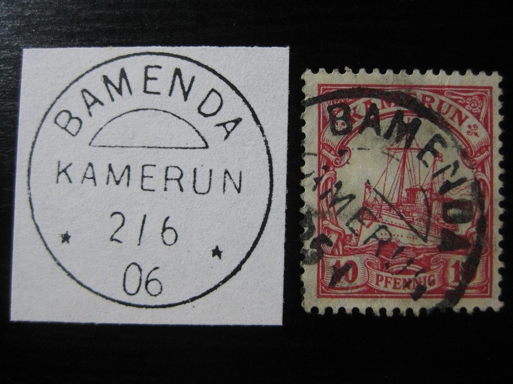 KAMERUN GERMAN COLONY very nice Kaiser Yacht w/ scarce „Bamenda“ cancel!