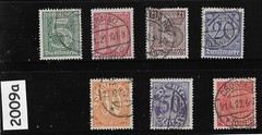Used Stamp set Sc OL9 – OL15 Prussia Germany 1920 Local Officials #2009a