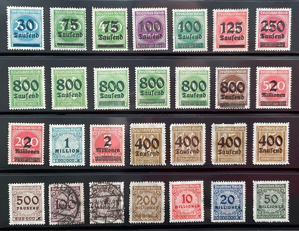 Nice Group of 28 Germany Stamps 1923 Mostly Mint Unchecked VF