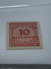 1920’s German Deutsches Reich Rare Stamp 10 Millionen