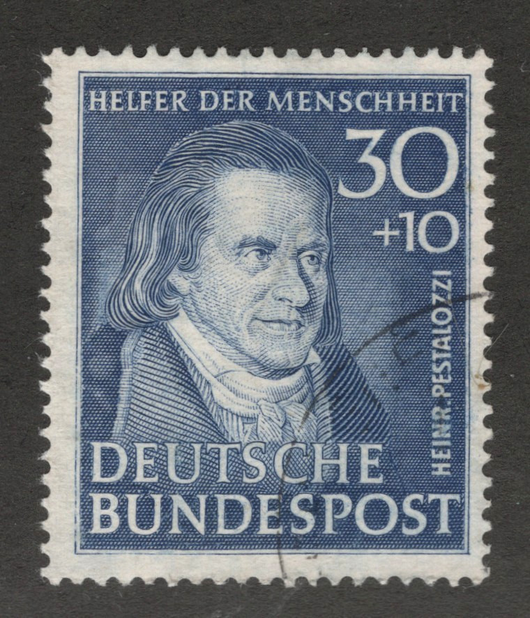 1951 Germany Sc# B323 Semi-postal – Heinr. Pestalozzi educator – Used Cv$90