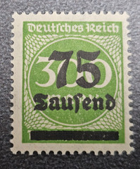 Stamp Germany Deutsches Reich 75 000 Mark 1923 Mi. Nr. 286 [🇩🇪39273]