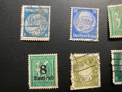 Old Vintage Deutsches Reich/German Empire: (11) and USA (1) Cancelled Stamps
