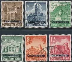Stamp Germany Luxembourg Mi 33-41 Sc NB1-9 WW2 1941 Reich War Occupation Used