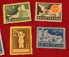 1941 WW2 WWII CROATIAN CROATIA MIXED LOT NAZI GERMAN Third Reich stamps MNH