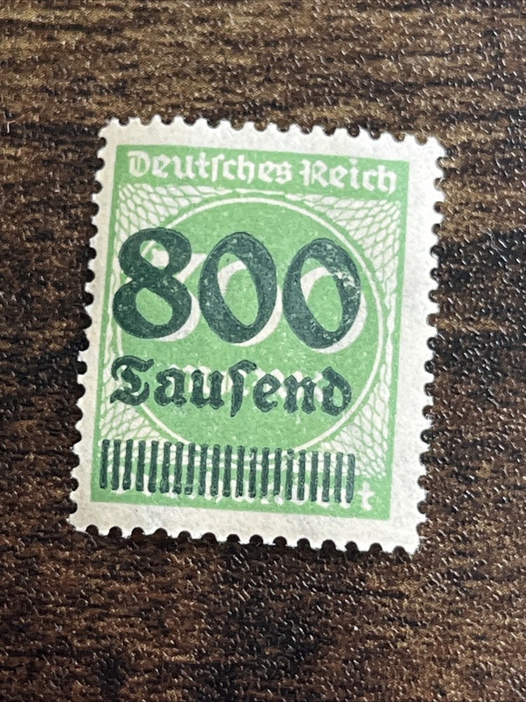 Germany Deutsches Reich 800 Saufend Overprint Surcharge Used Stamp TKS1061*