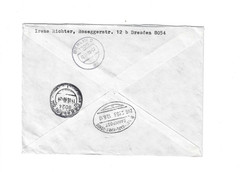 GERMANY Express Cover sent from Dresden to Berlin- Backstamps including bahnpost