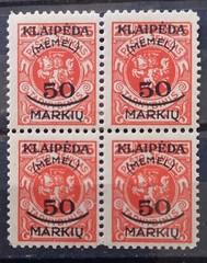 MEMEL 1920-1923 32 STAMPS + 2 BLOCKS OF 4 MNH-MH-USED with 1.50 Mk 1920, Mi# 11