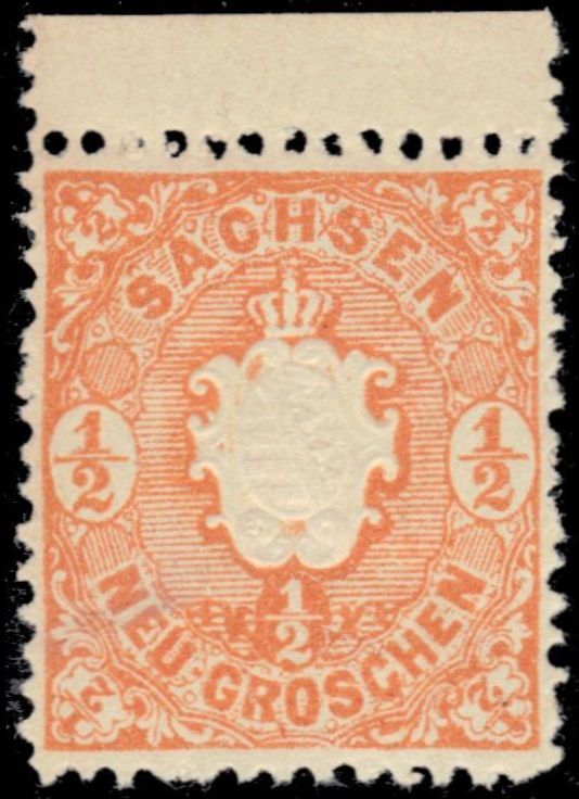 SAXONY 16 – Coat of Arms „1863 Orange“ (pc12630) NH