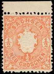 SAXONY 16 – Coat of Arms „1863 Orange“ (pc12630) NH