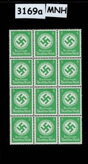 MNH Stamp Block PF05 Sc 082 1934 Large WWII Official Third Reich Germany #3169a