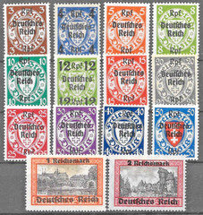 Germany Third Reich Mi# 716-729 MH Danzig Overprints 1939 *