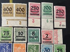 🇩🇪Germany 22 Stamps 1923 WW1 includ 200 Millionen Mrak Hyperinflation MNH MH