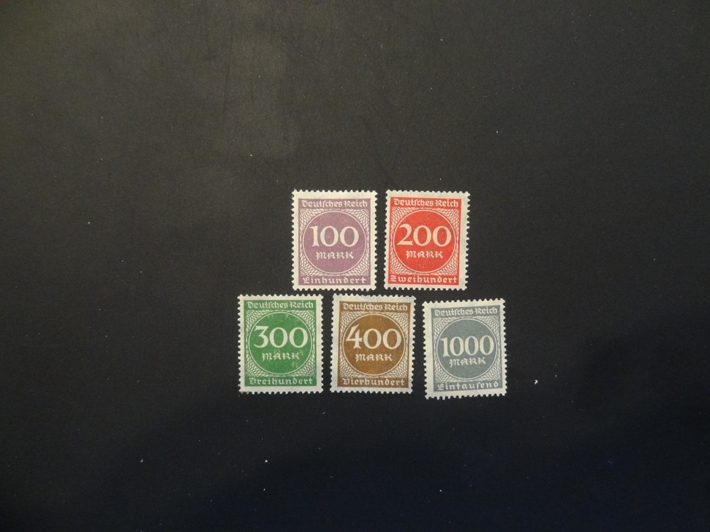 Germany, Assortment of 5, Numeral Value, MNH, MHM, OG (1550)