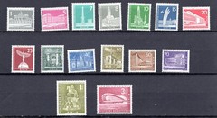 Berlin 1956, 3rd Building Set MNH, no faults, Mi. 140 to 154 15 values complete